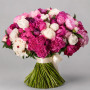 Букет из 101 разноцветного пиона
