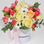 Композиция из роз в коробке «Парижанка»