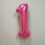 Шар-цифра розовый с гелием